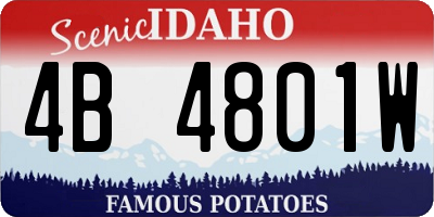 ID license plate 4B4801W