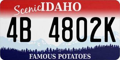 ID license plate 4B4802K