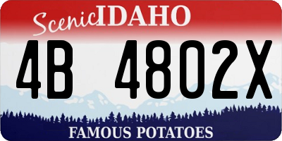 ID license plate 4B4802X