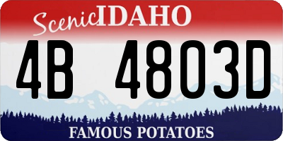 ID license plate 4B4803D