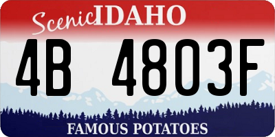 ID license plate 4B4803F