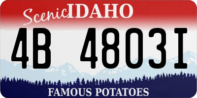 ID license plate 4B4803I