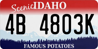 ID license plate 4B4803K