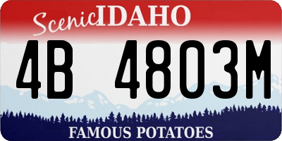 ID license plate 4B4803M