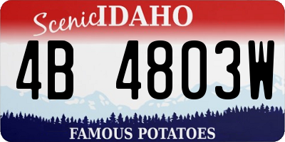 ID license plate 4B4803W