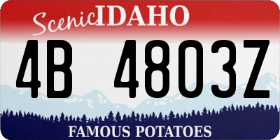 ID license plate 4B4803Z