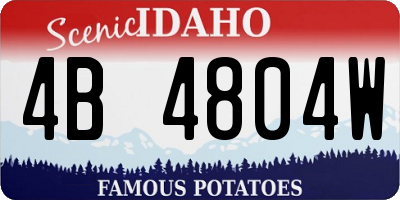 ID license plate 4B4804W