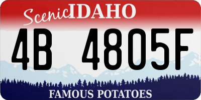 ID license plate 4B4805F