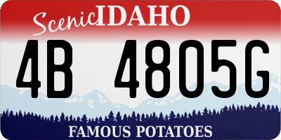 ID license plate 4B4805G