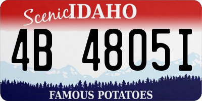 ID license plate 4B4805I