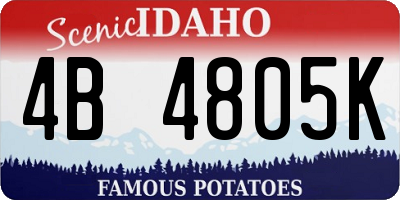 ID license plate 4B4805K