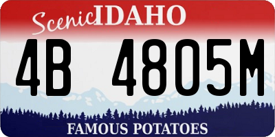 ID license plate 4B4805M