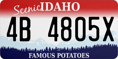 ID license plate 4B4805X