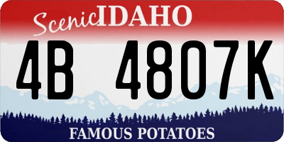 ID license plate 4B4807K