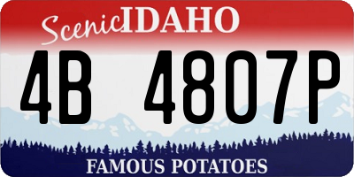 ID license plate 4B4807P