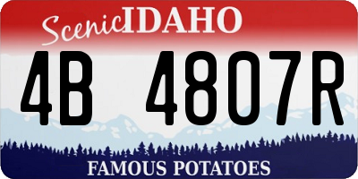 ID license plate 4B4807R