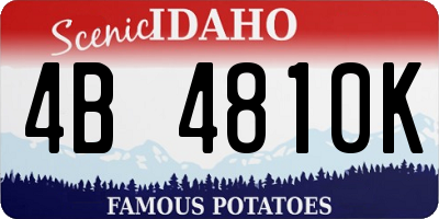 ID license plate 4B4810K