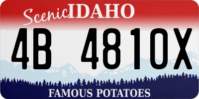 ID license plate 4B4810X