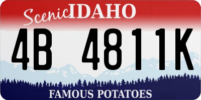 ID license plate 4B4811K