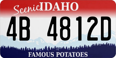 ID license plate 4B4812D