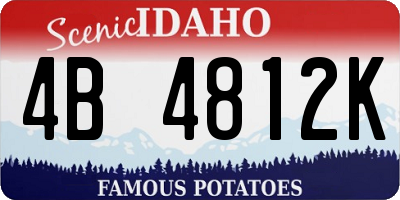 ID license plate 4B4812K