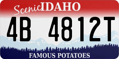 ID license plate 4B4812T