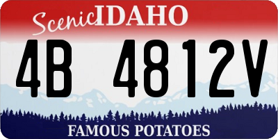 ID license plate 4B4812V