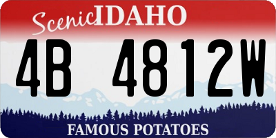 ID license plate 4B4812W