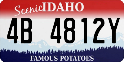 ID license plate 4B4812Y