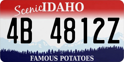 ID license plate 4B4812Z
