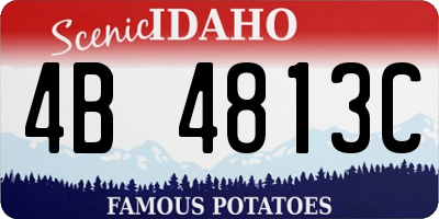 ID license plate 4B4813C