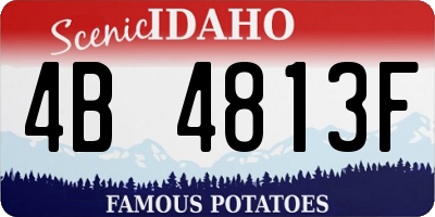 ID license plate 4B4813F