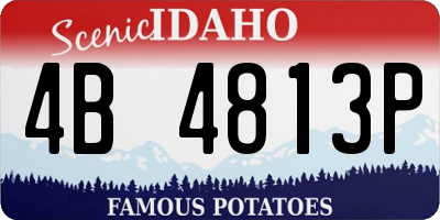 ID license plate 4B4813P