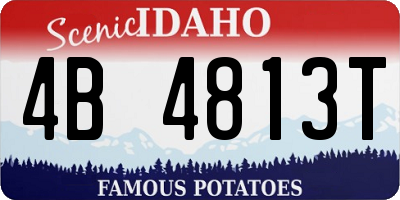 ID license plate 4B4813T