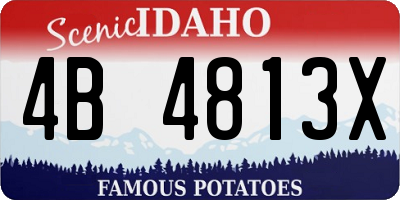 ID license plate 4B4813X