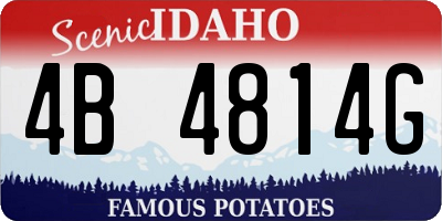 ID license plate 4B4814G