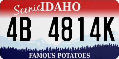 ID license plate 4B4814K