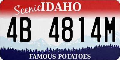 ID license plate 4B4814M