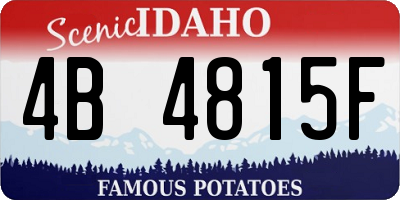 ID license plate 4B4815F