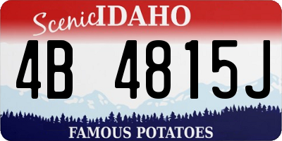 ID license plate 4B4815J