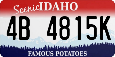 ID license plate 4B4815K
