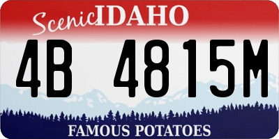 ID license plate 4B4815M