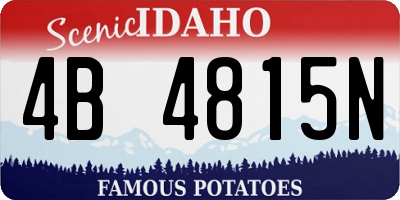ID license plate 4B4815N