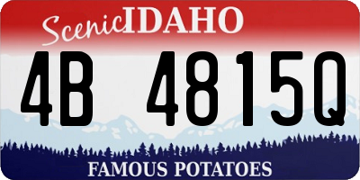 ID license plate 4B4815Q