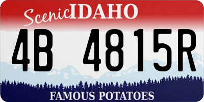 ID license plate 4B4815R