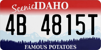 ID license plate 4B4815T