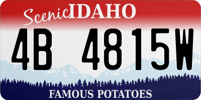 ID license plate 4B4815W