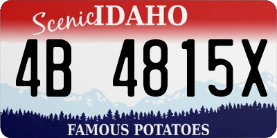 ID license plate 4B4815X
