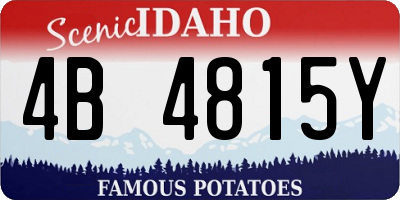 ID license plate 4B4815Y