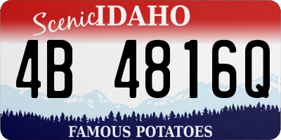 ID license plate 4B4816Q